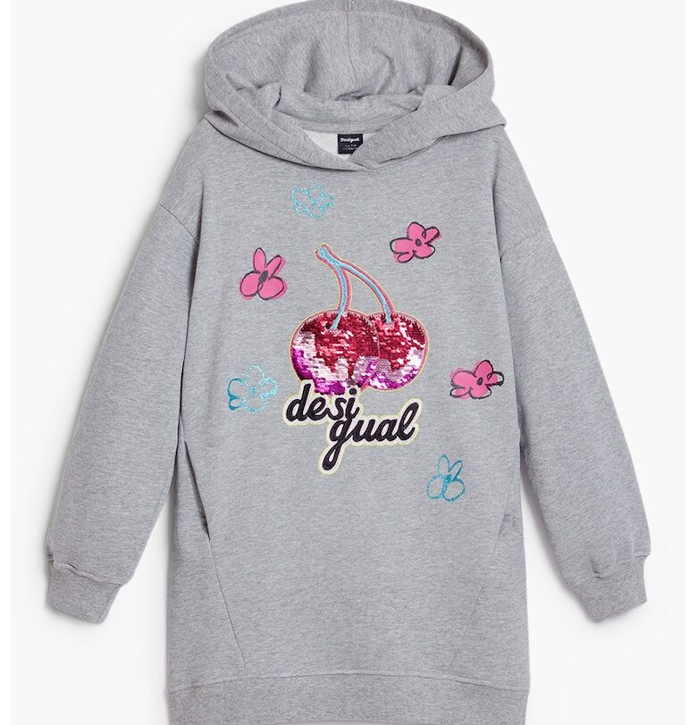 Рокля с качулка и десен DESIGUAL