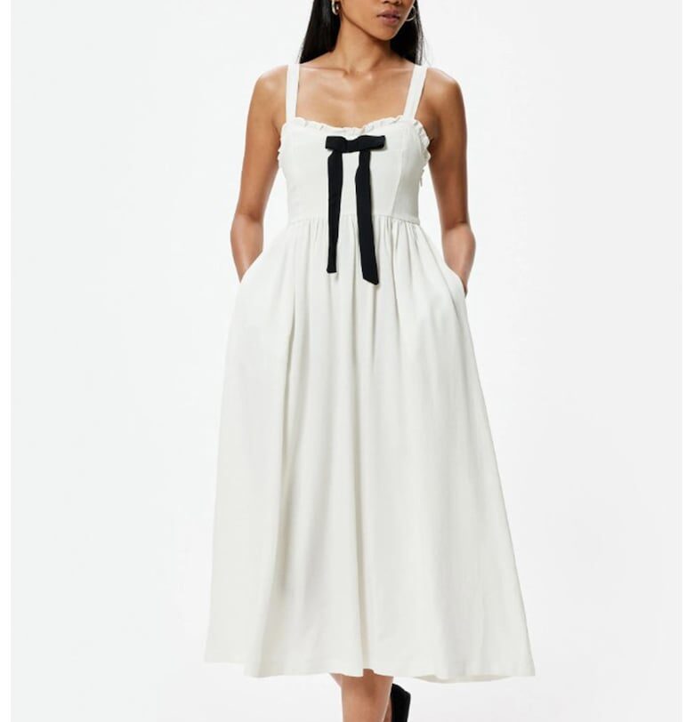 Рокля с лен и джобове встрани KOTON