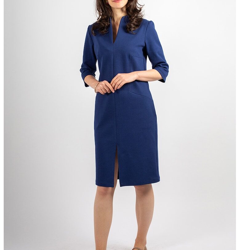 Рокля с миди ръкави и странични джобове Couture de Marie