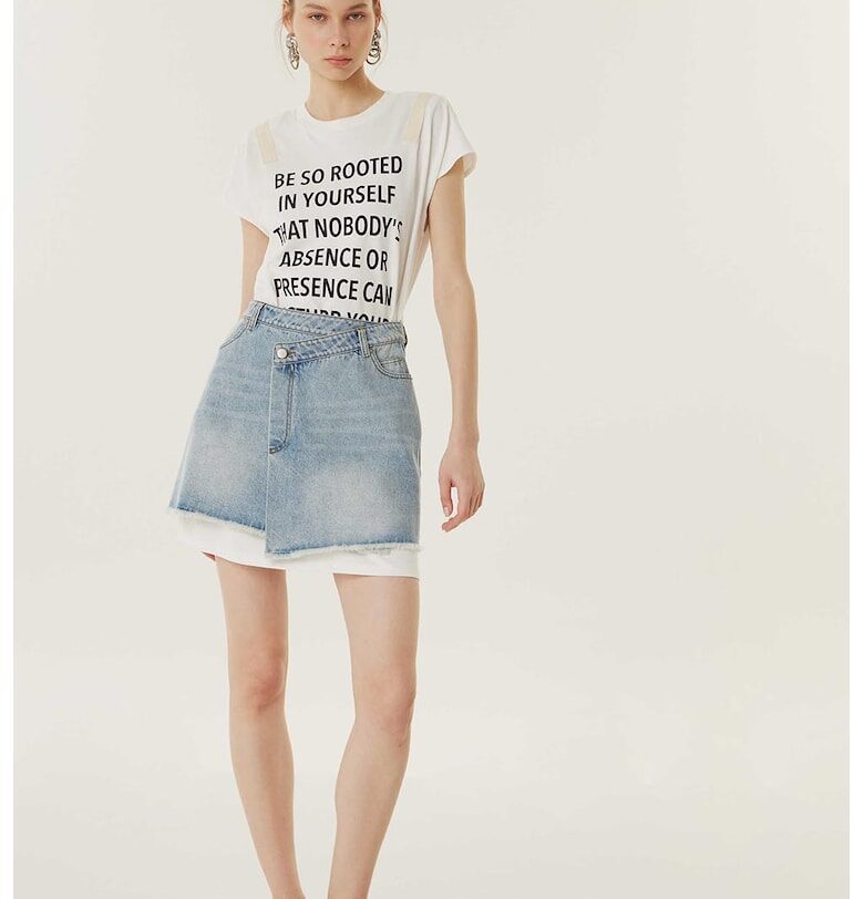 Рокля с надпис и дизайн 2 в 1 TWIST