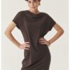 Рокля с отвор - Тъмнокафяв - Tatuum