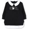 Рокля-суитшърт с дизайн 2 в 1 KARL LAGERFELD KIDS