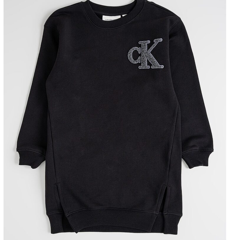 Рокля-суитшърт с шлицове отпред CALVIN KLEIN