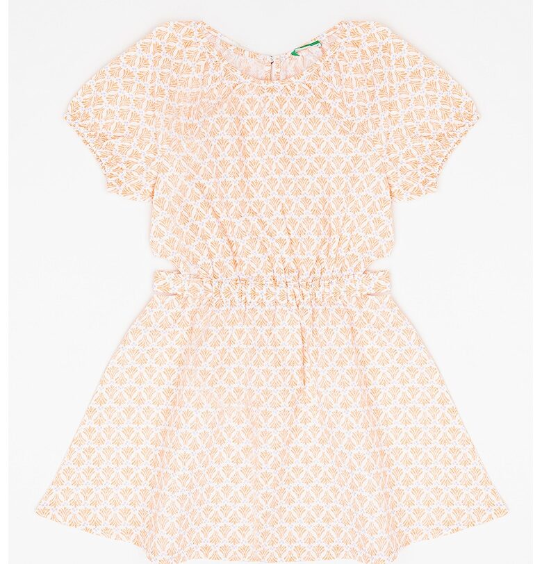 Рокля със странични отвори и флорален десен United Colors of Benetton