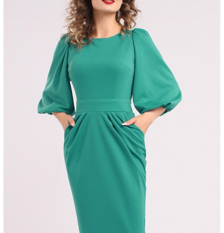 Рокля тип молив с бухнали ръкави CAMISSI