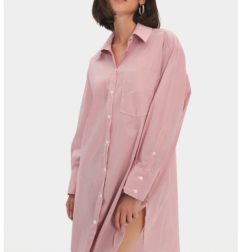 Рокля тип риза с асиметричен подгъв June