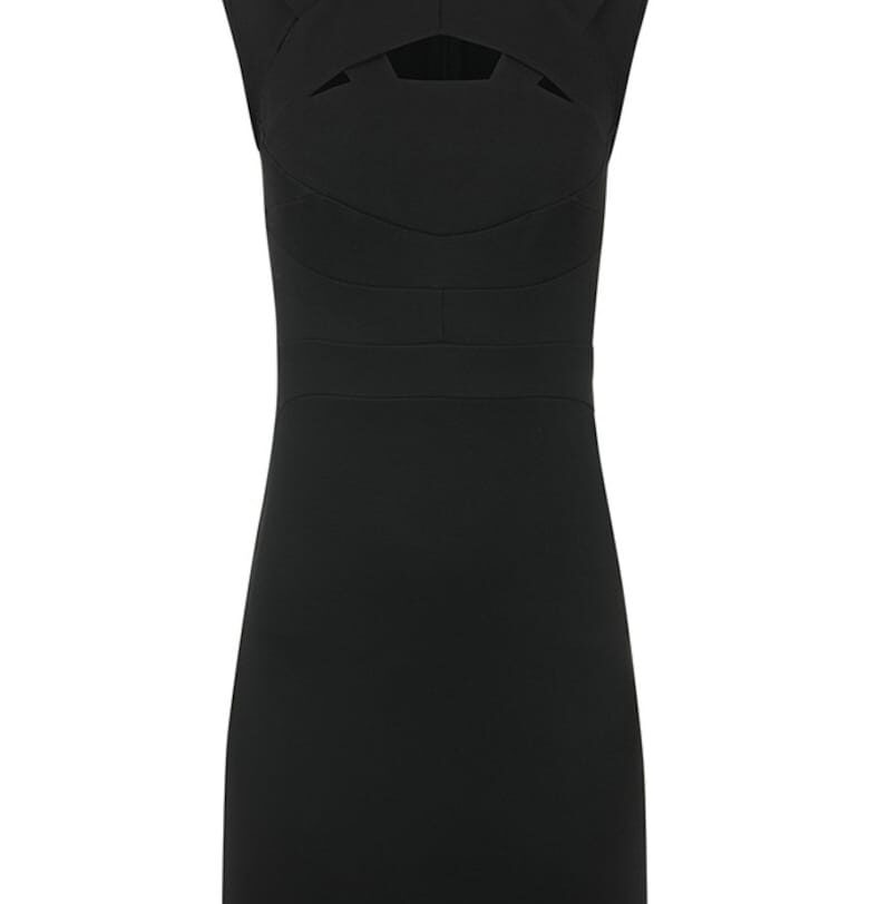 Рокля тип сукман с изрязани детайли в областта на деколтето DiKa