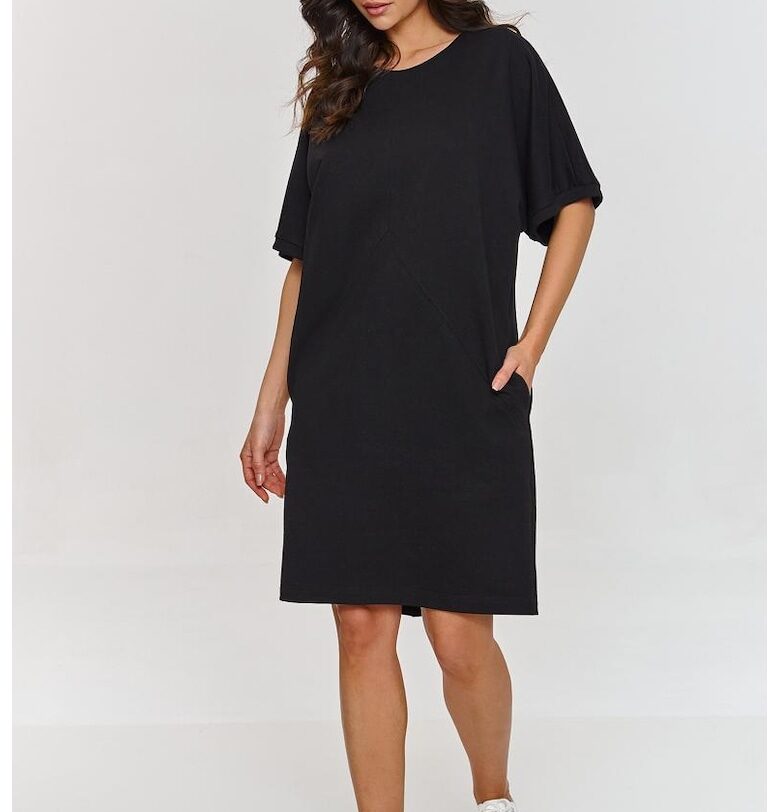 Рокля тип тениска със странични джобове Makadamia