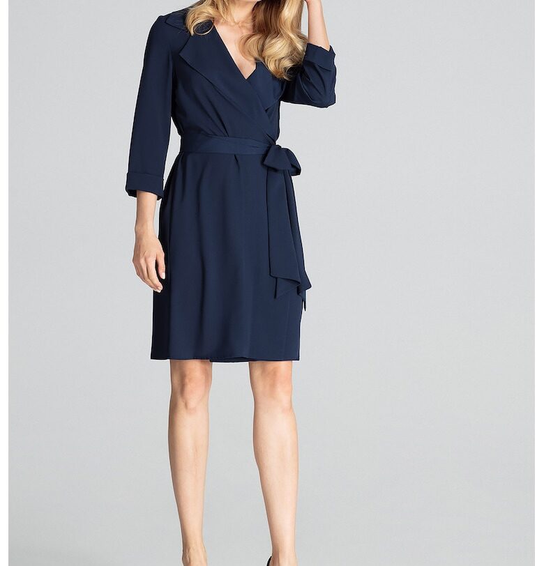 Рокля  тъмносиня - полиестер M680 Figl