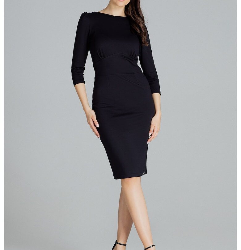 Рокля -  черна - Полиестер - Lenitif