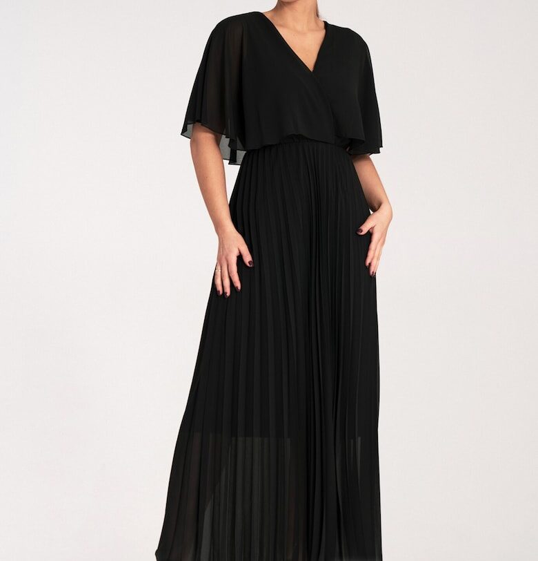 Рокля  черна - елегантна - полиестер - SM Figl