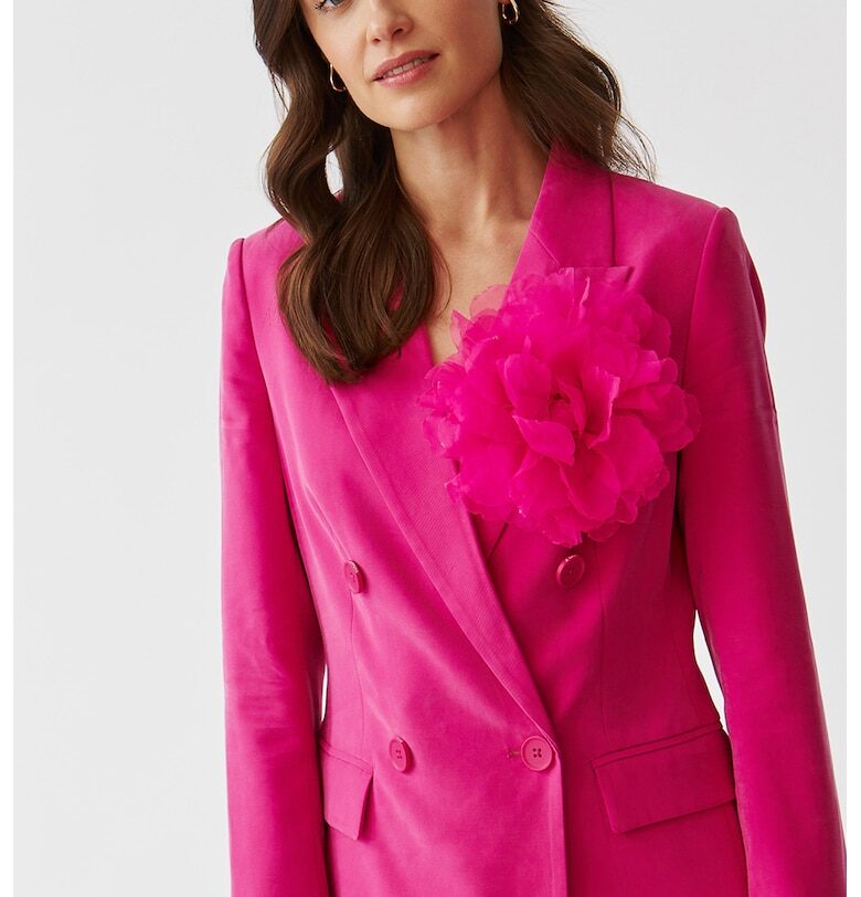 Сако Ada с двуредно закопчаване и раздвоен ревер - Фуксия Tatuum