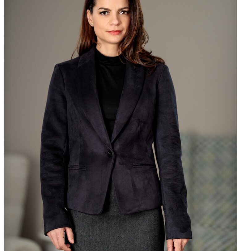 Сако Ireland от еко велур - Черен GIORGAL