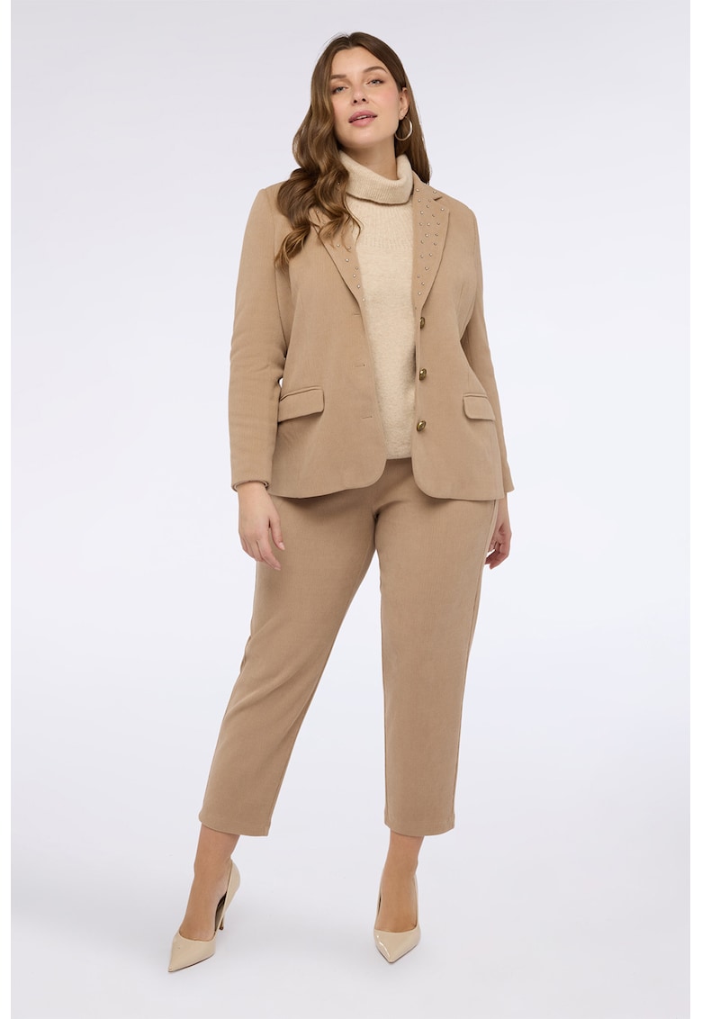 Сако с апликации на ревера - Бежов Fiorella Rubino