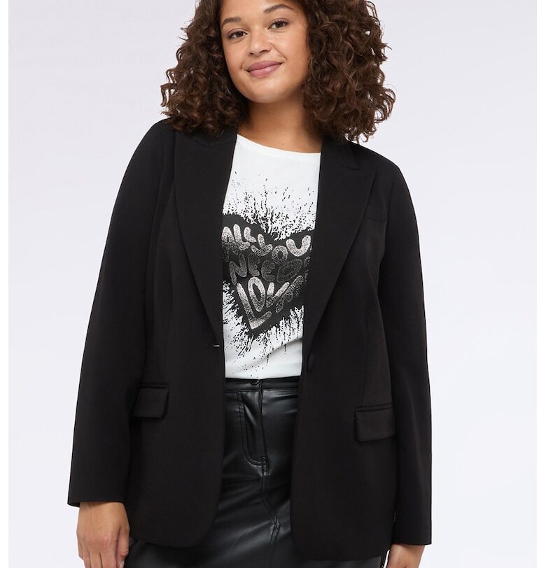 Сако с джобове с капаче - Черен Fiorella Rubino