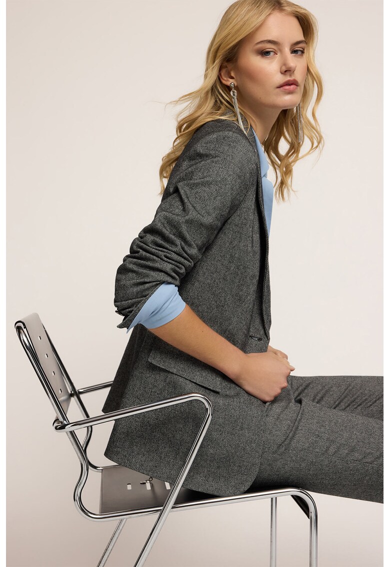 Сако с джобове с капаче - Светло сив Motivi