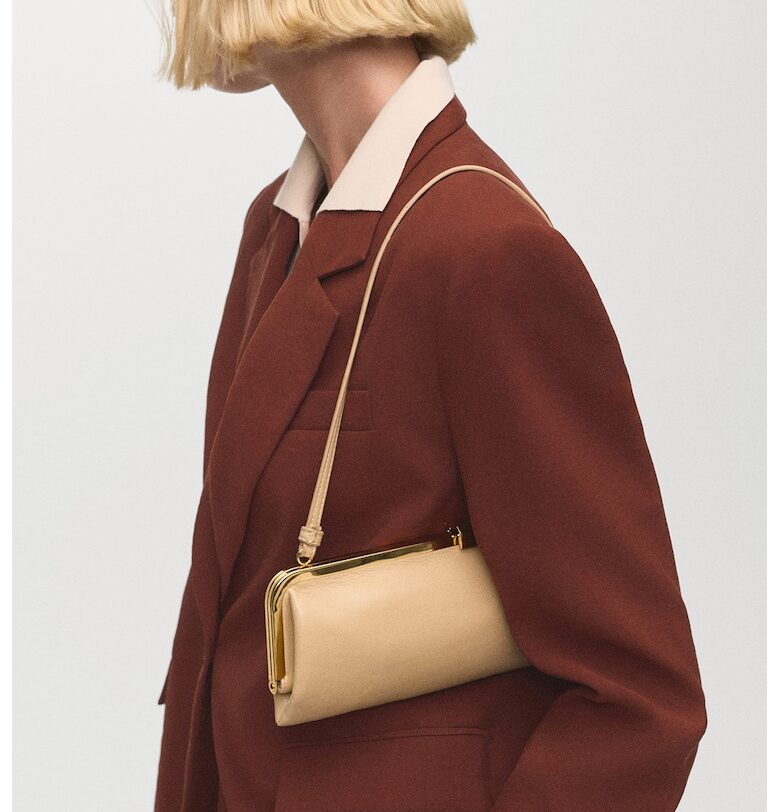 Сако с дълги ръкави и копчета - Керемидено червено Mango