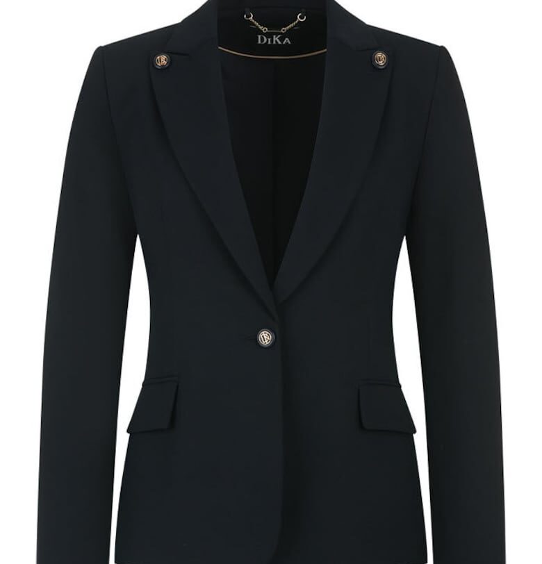 Сако с изрязани ревери и капаци DiKa