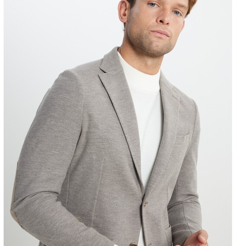 Сако с изчистен дизайн - Бежов меланж ACCo