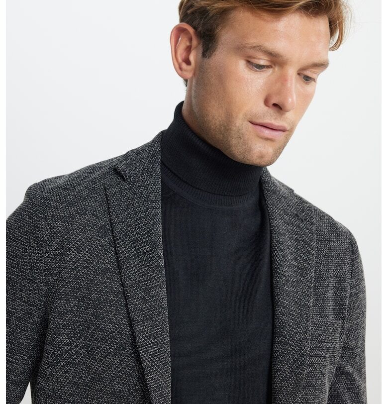 Сако с копчета - Черен меланж ACCo