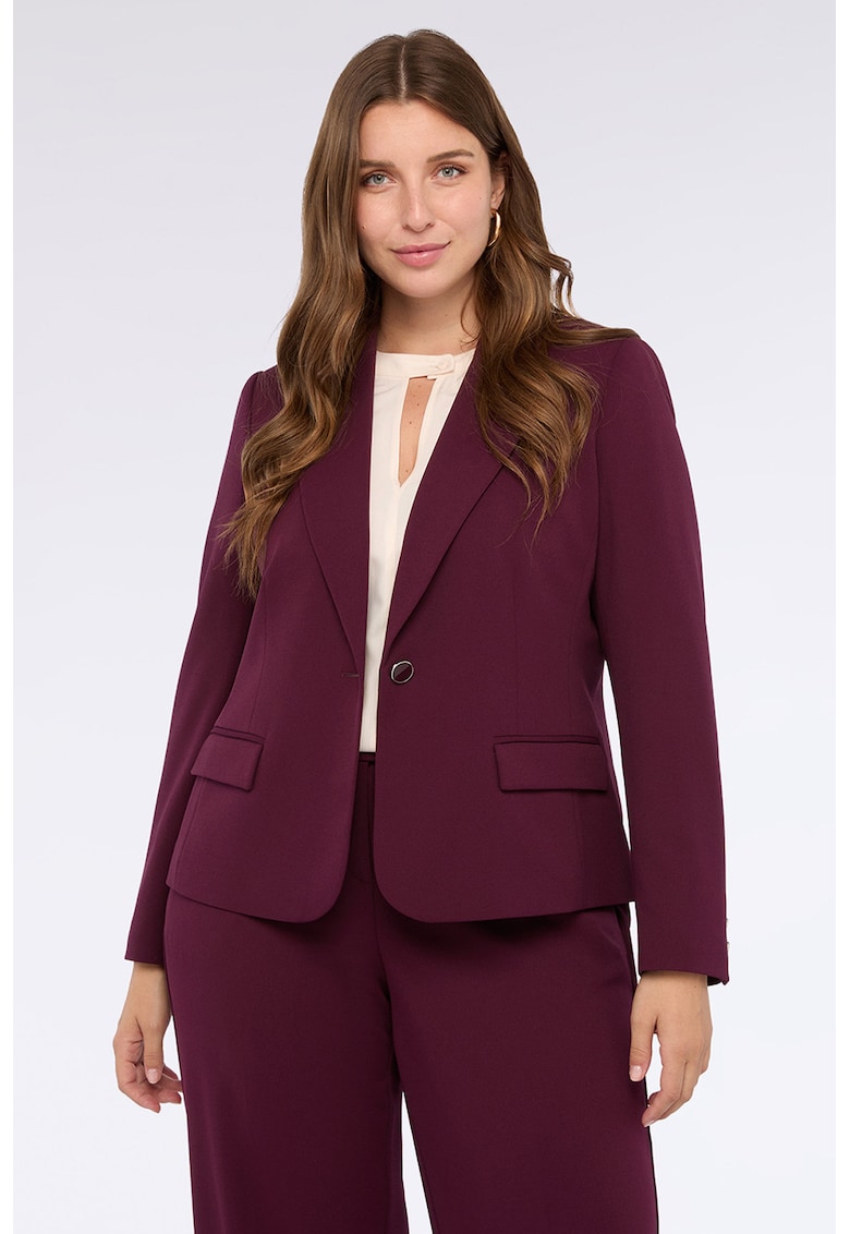 Сако с копчета на маншетите - Тъмновиолетов Fiorella Rubino