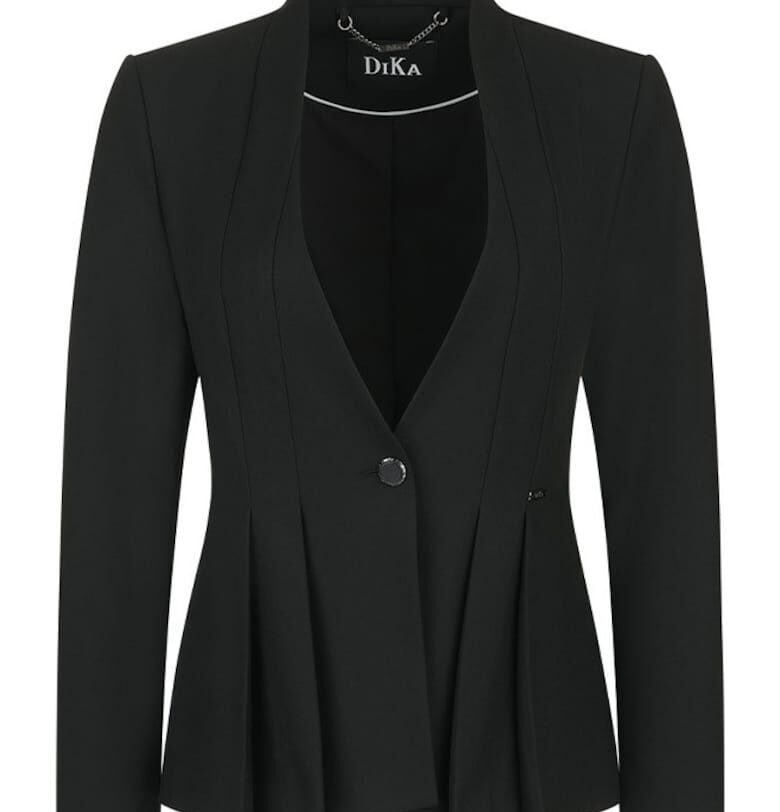 Сако с плисета и V-образно деколте DiKa