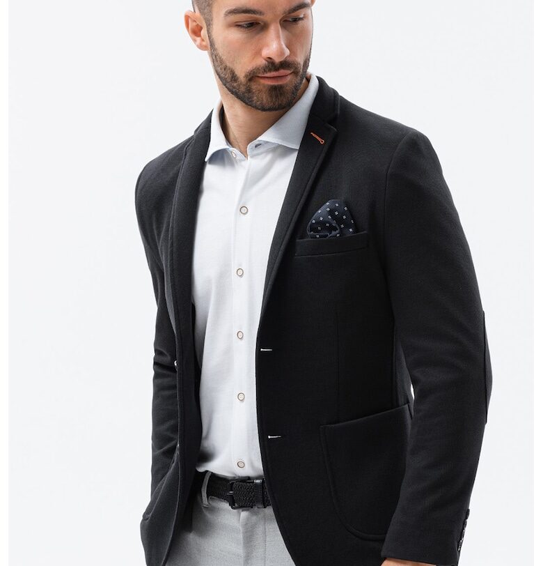 Сако с раздвоен ревер - Черен OMBRE