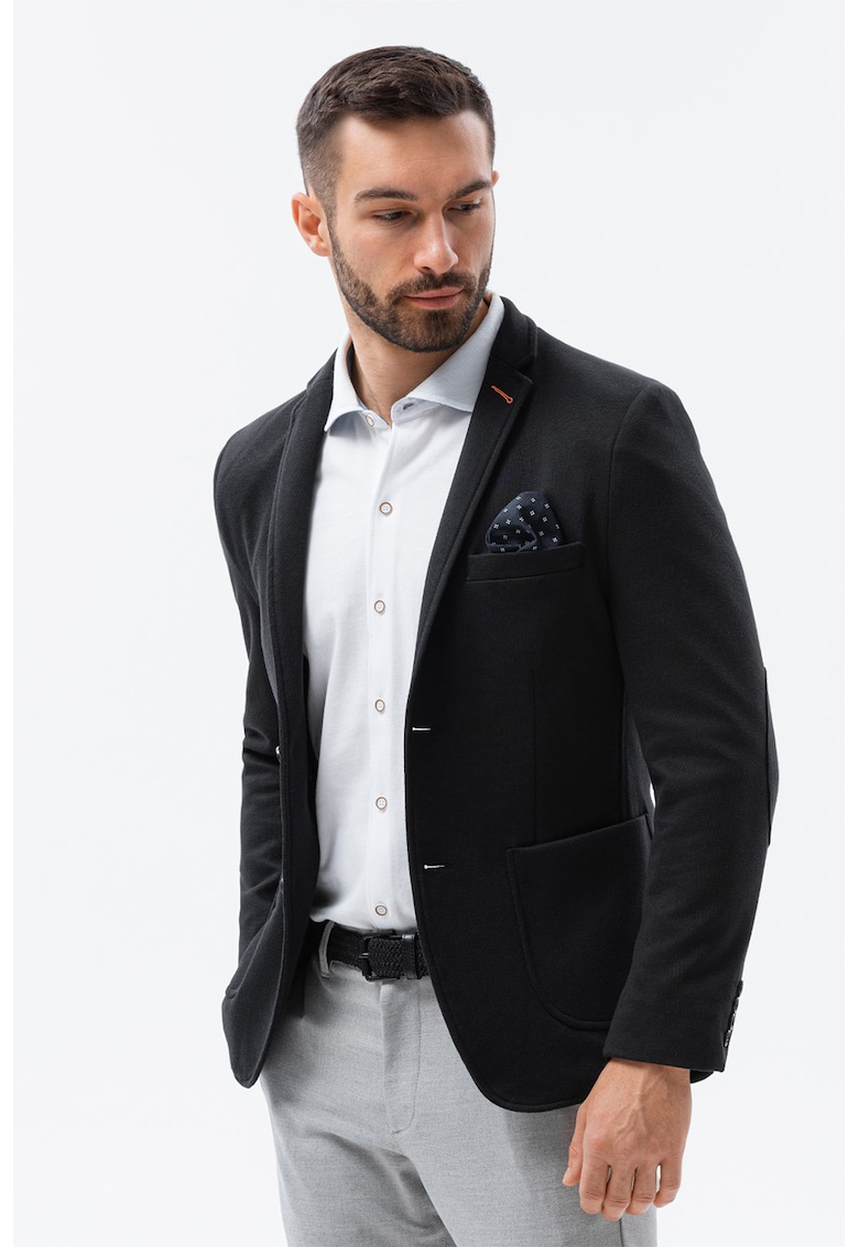 Сако с раздвоен ревер - Черен OMBRE