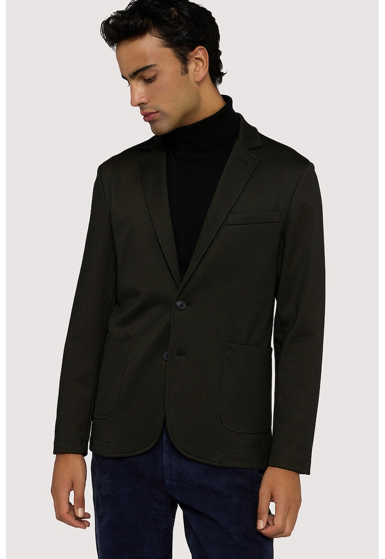 Сако с раздвоен ревер и джобове - Тъмно каки Trussardi