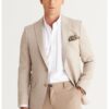 Сако с раздвоен ревер и джобове с капачета - Светло бежово ACCo