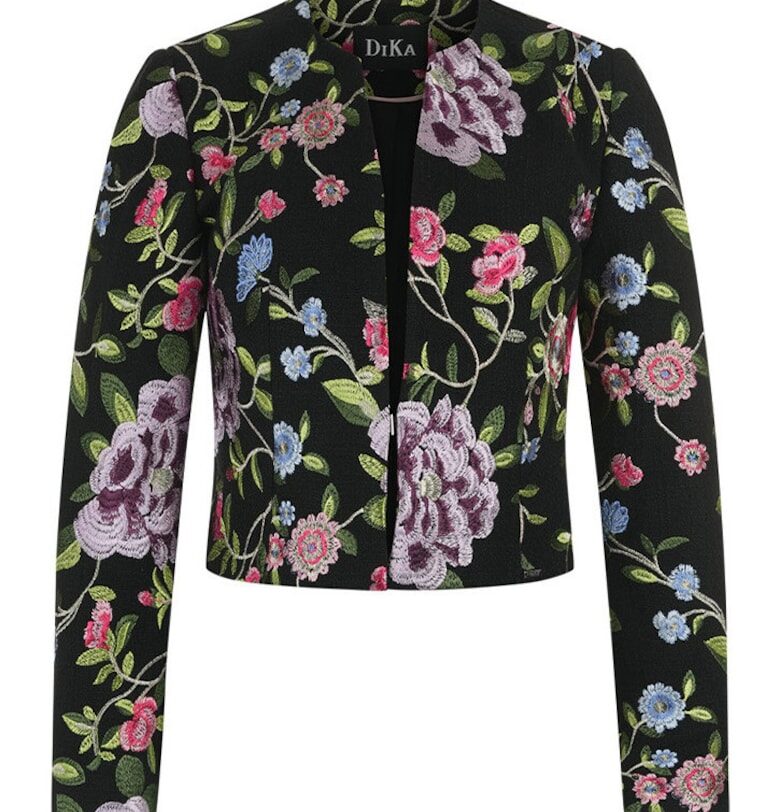 Сако с флорална бродерия DiKa