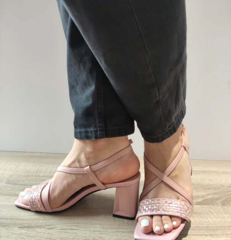 Сандали Дамски  Hp13Th C5-N - Елегантни - Нюд металик Epica