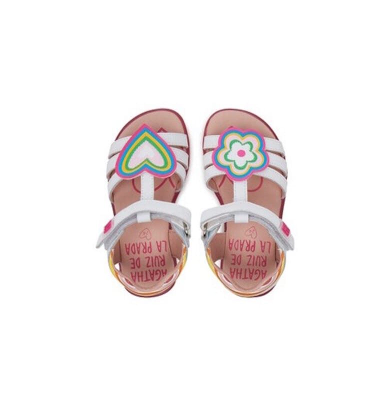 Сандали за момичета  Естествена кожа - Бял Agatha Ruiz de la Prada