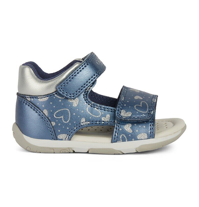 Сандали от еко кожа с шарка и велкро Geox