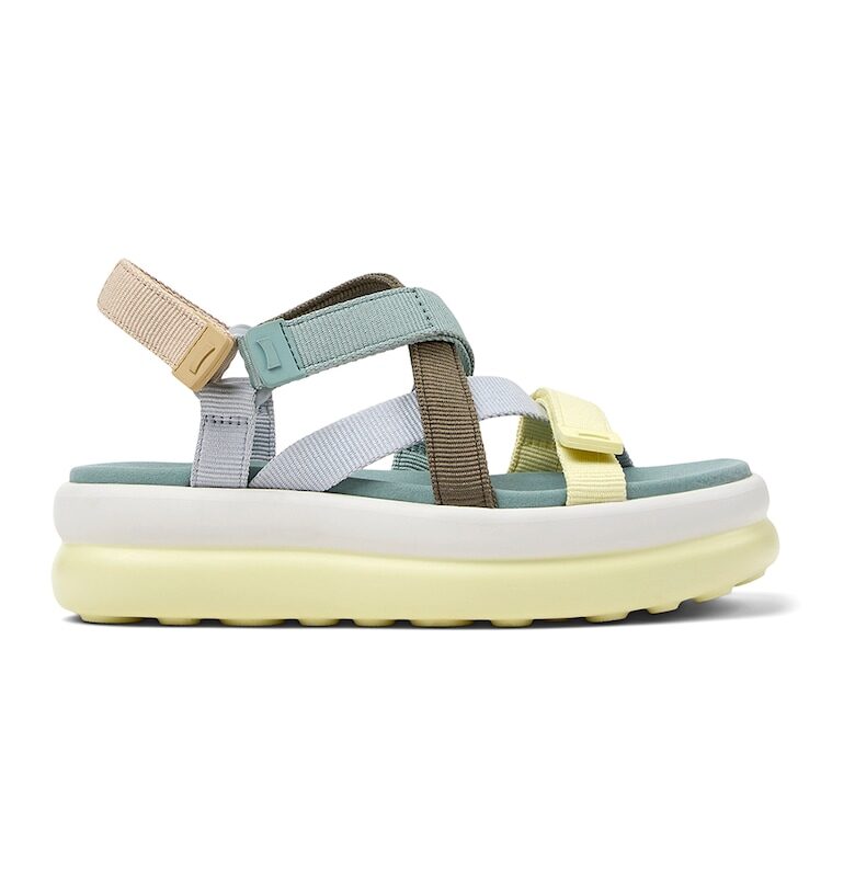 Сандали от текстил с равна платформа Camper