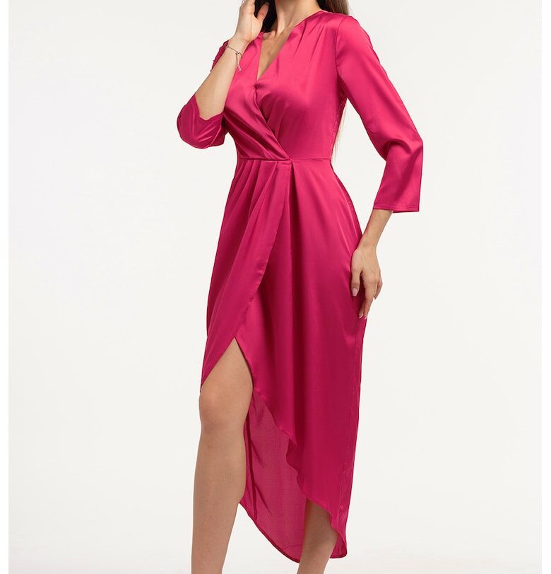 Сатинирана рокля с шпиц CAMISSI