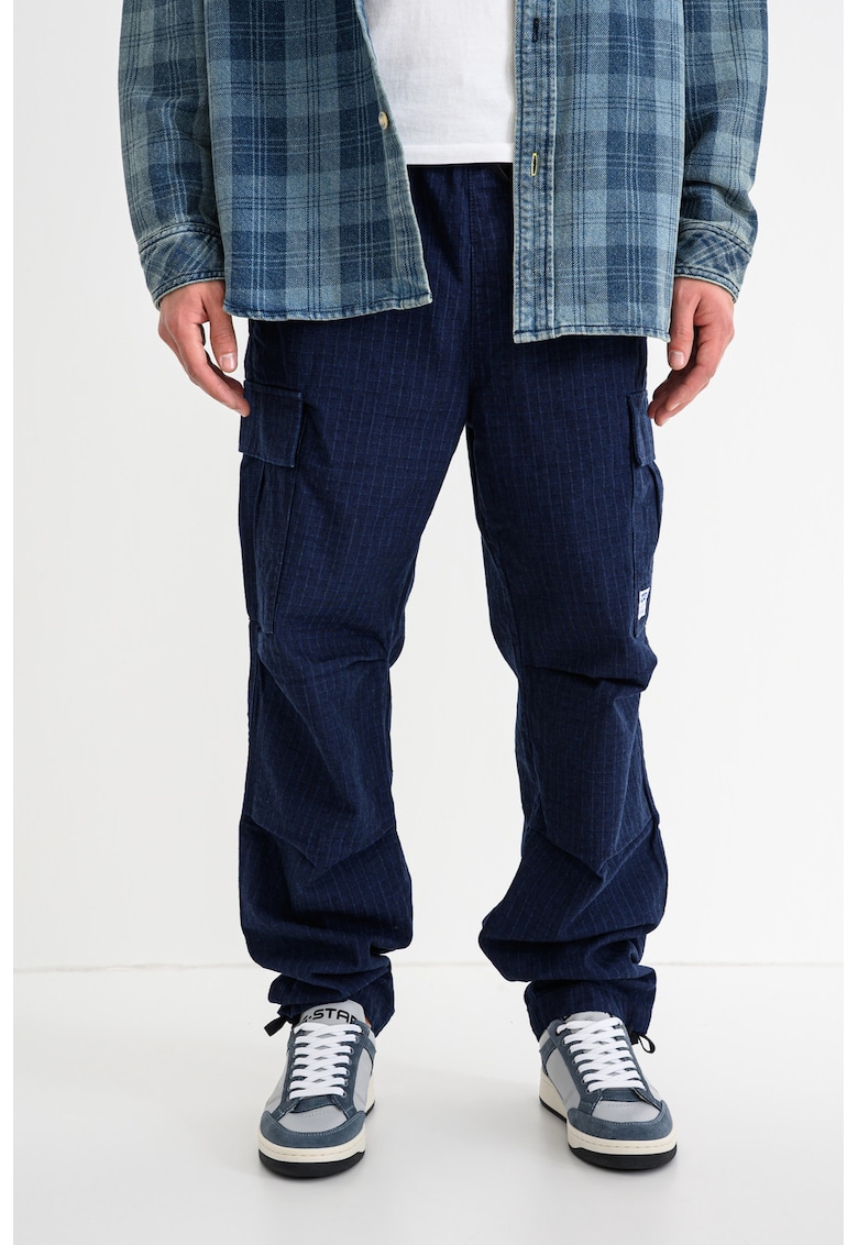 Свободен карго панталон Gadic с връзка - Тъмносин HUGO