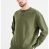 Свободен пуловер San Casey - Маслинено зелено HUGO