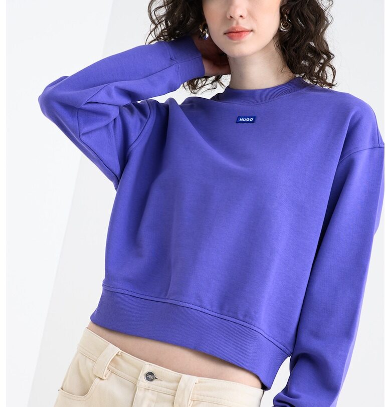 Свободен суитшърт Delessa - Аметист HUGO