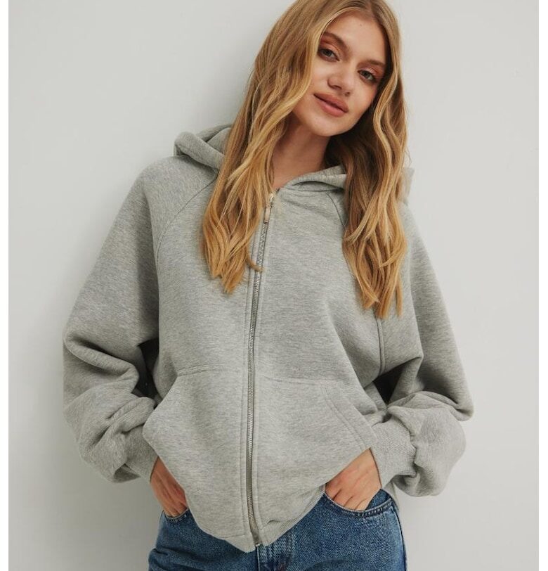 Свободен суичър с цип - Един размер MARSALA