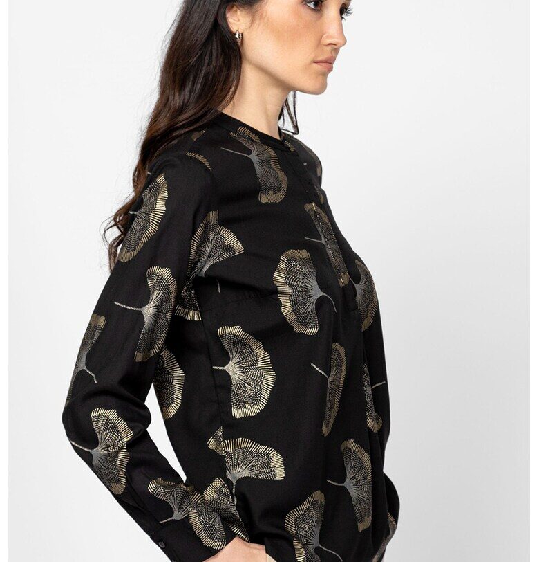 Свободна блуза Reba с цепка с копчета Heavy Tools