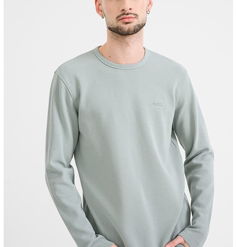 Свободна блуза с релеф - Аква зелено BOSS