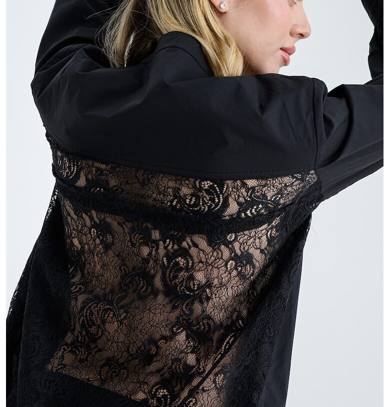Свободна риза с дантела - Черен AllSaints