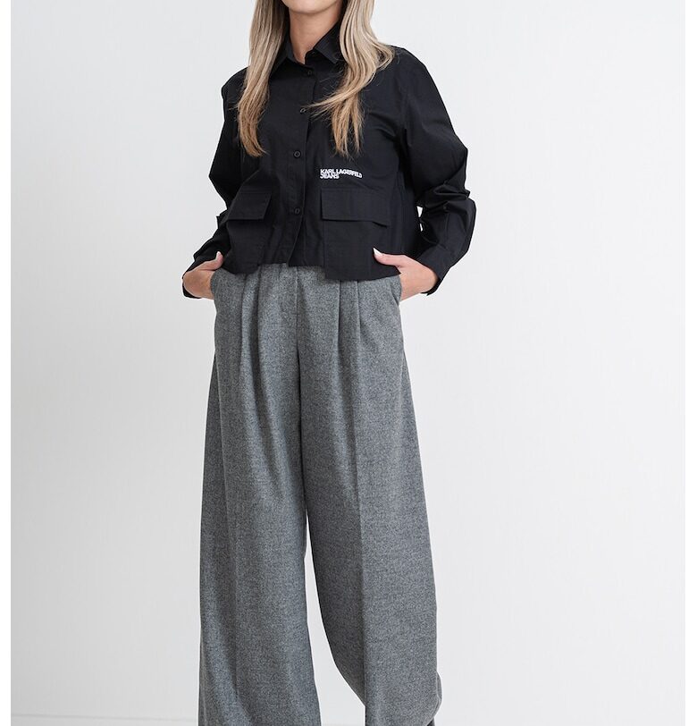 Свободна риза с джобове - Черен KARL LAGERFELD JEANS