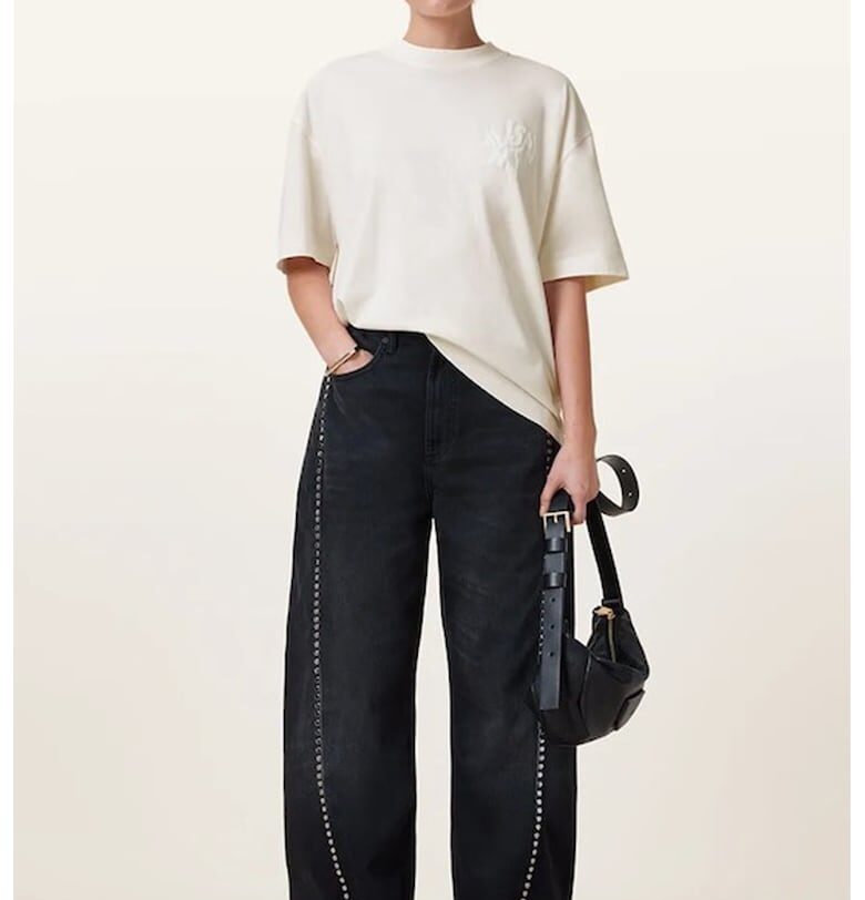 Свободна тениска Ashen - Бял/Крем AllSaints