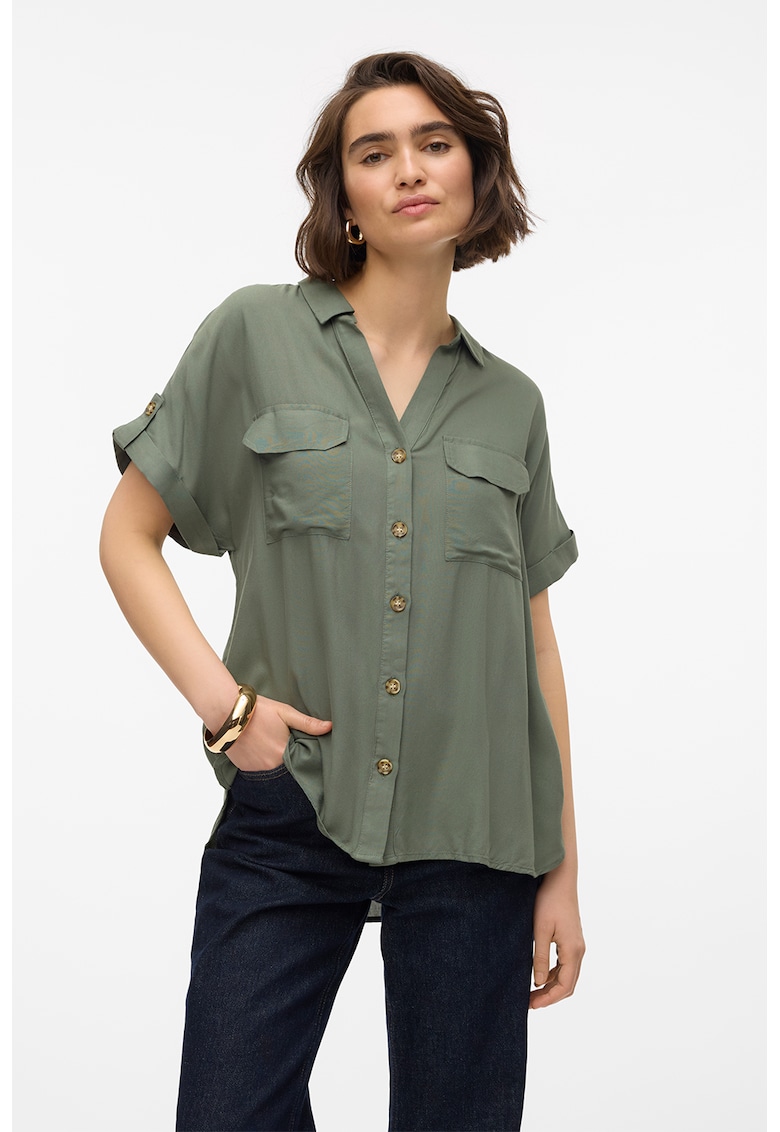 Свободна шпиц риза - Каки Vero Moda