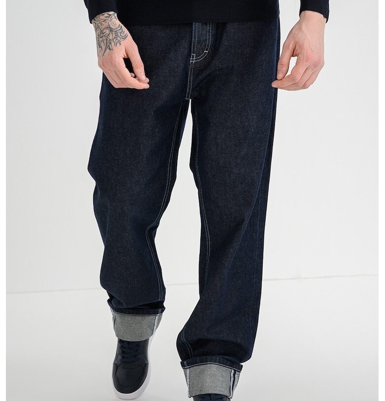 Свободни дънки с копчета - Тъмносин Karl Lagerfeld