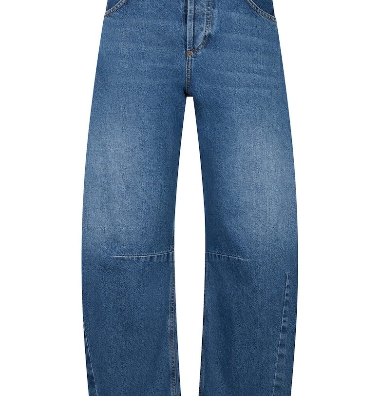 Свободни дънки със захабен ефект - Тъмносин Liu Jo