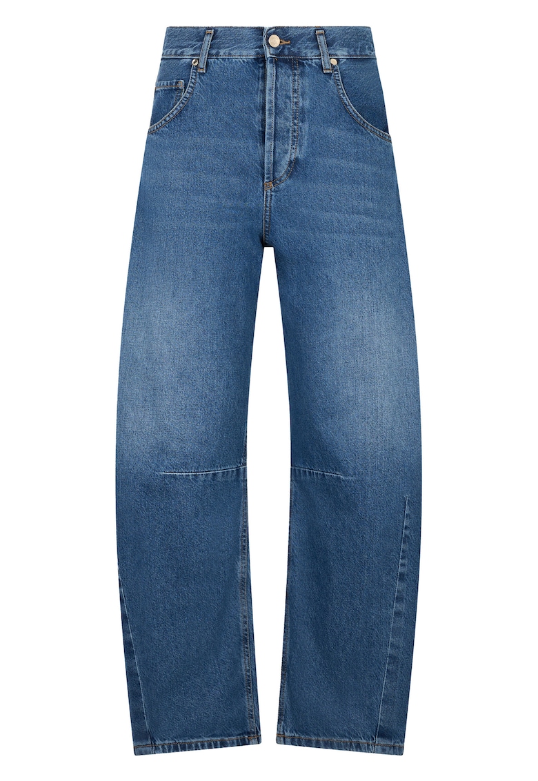 Свободни дънки със захабен ефект - Тъмносин Liu Jo