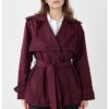 Свободно късо палто - Бордо JIMMY KEY